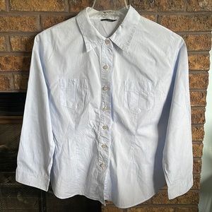 Etage light blue button down shirt